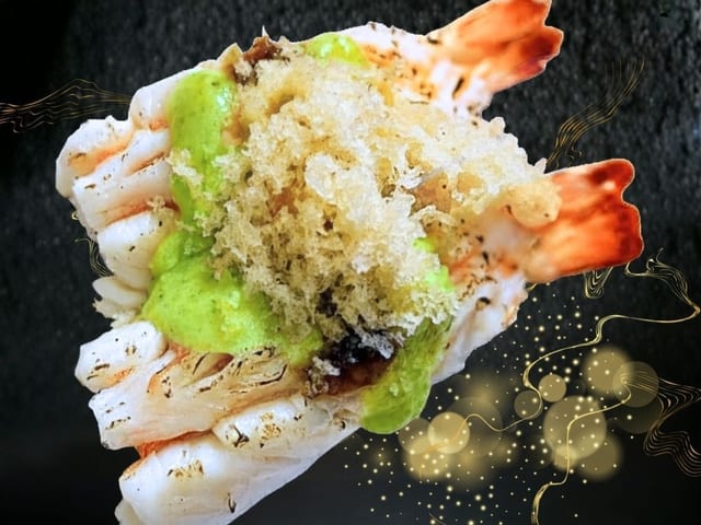 Seared Shrimp Nigiri.